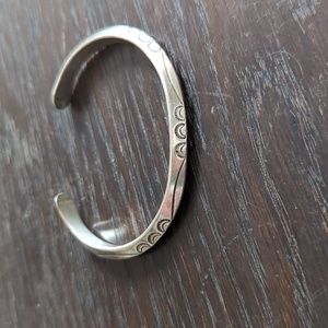 Sterling Silver Cuff Bracelet with Moon Design